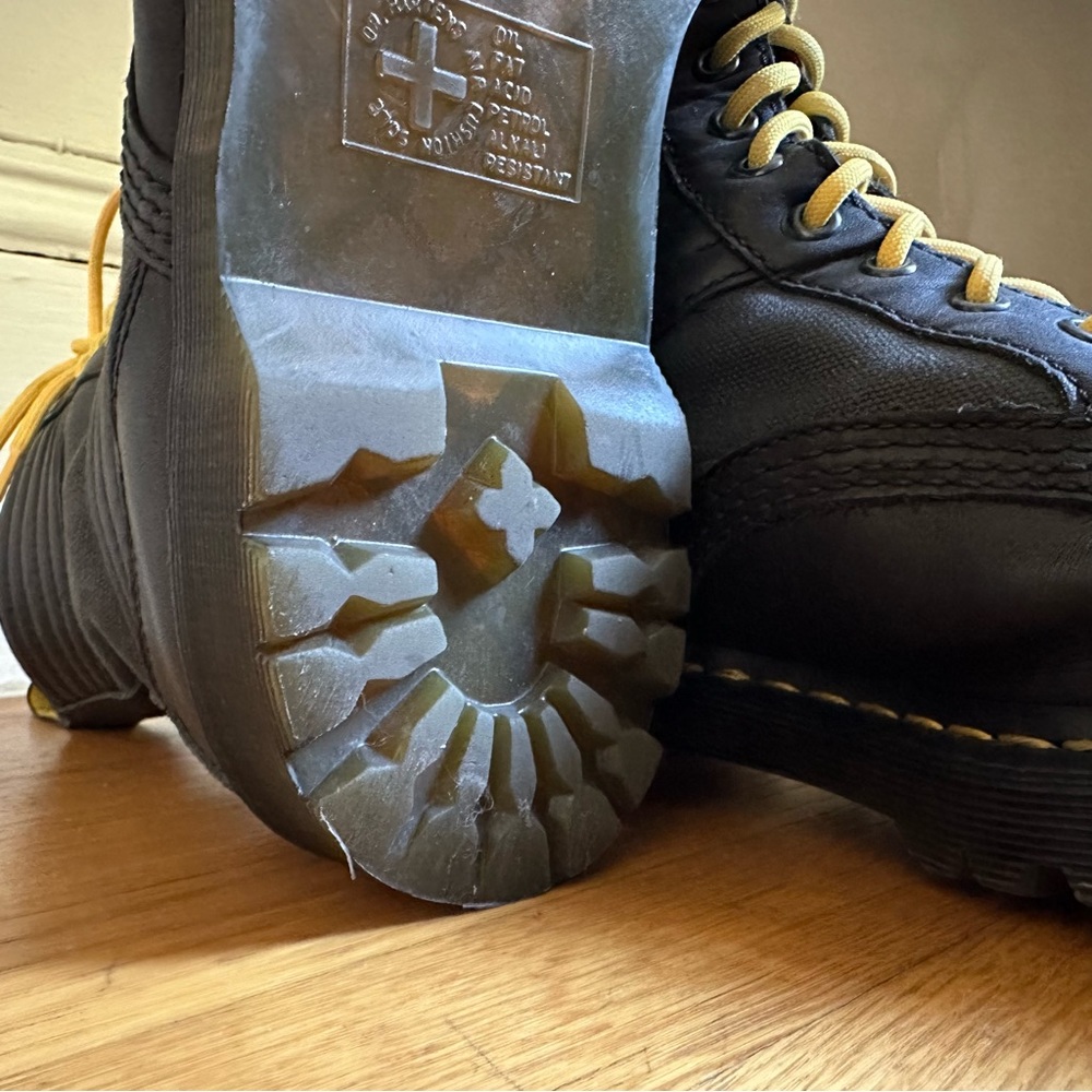 ⚡️DOC Dr. Martens Black Baden Moto 1490 Boots UNISEX UK8 EU42 US: M9 W10 - Picture 4 of 8